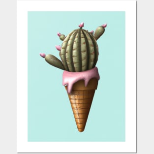 Cactus Ice Cream Posters and Art